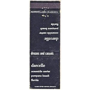 Front Strike Matchbook Cover Darcelle Oceanside Center Pompano Beach FL Florida
